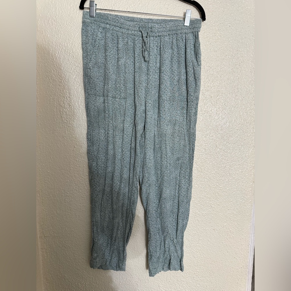 Prana green boho printed elastic waist flowy Joggers size M